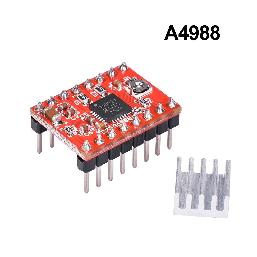 A4988 Stepper Motor Driver Module for 3D Printe With Heat Sink, 2,66 A4988 Stepper Motor Driver Module for 3D Printe With Heat Sink, 2,66